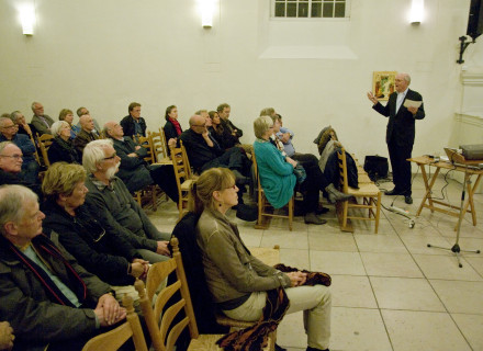 Lezing Cees de Wit in de Trinitatiskapel - foto: Allard de Goeij