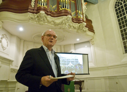 Lezing Cees de WIt in de Trinitatiskapel - foto: Allard de Goeij